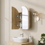 Hanah Home Armario de Baño Beige 50x45x12 cm con Espejo 70x60x2 cm Calidad Duradera